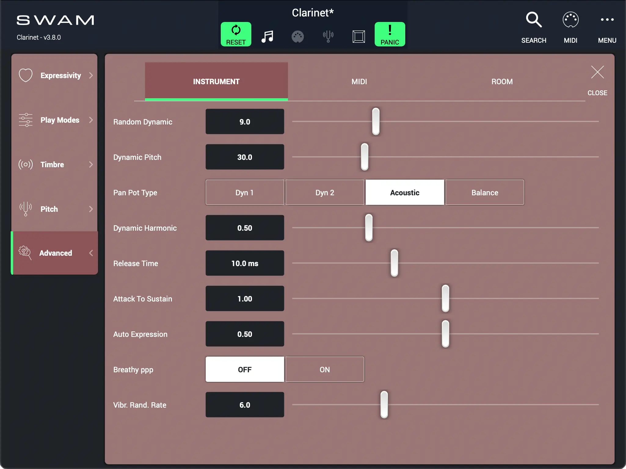 Advanced - Instruments